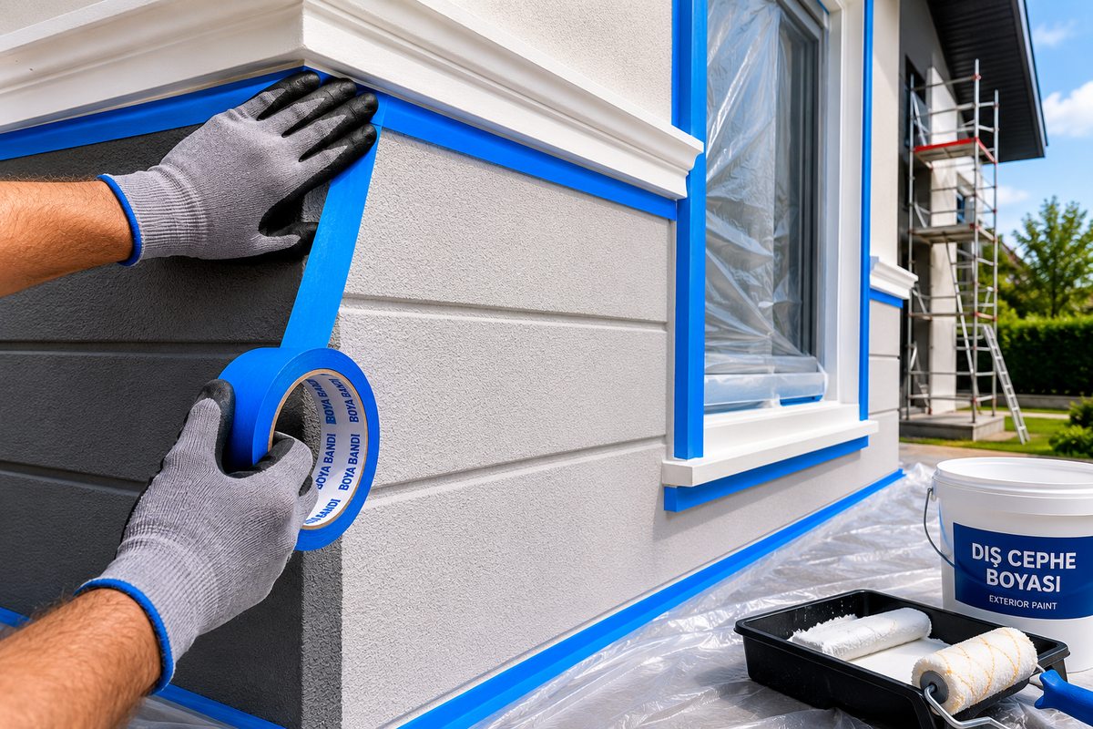 Helvacı dış cephe boyacı bant çekim hazırlığı